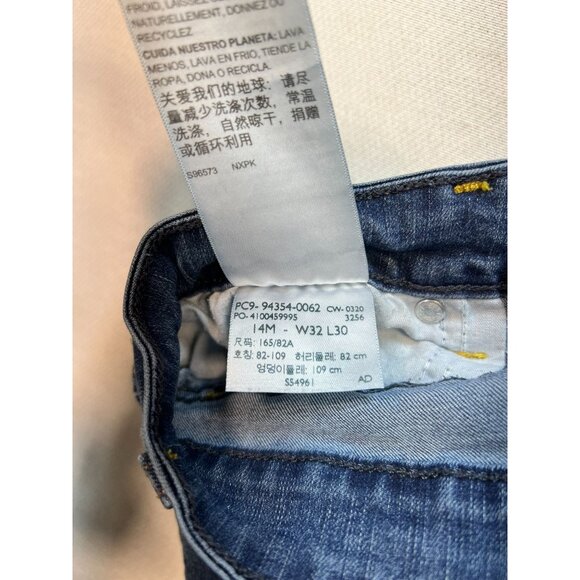 Levis Gold Signature Mid Rise Skinny Jeans Mens 32Wx30L Blue Denim Medium Wash - Picture 4 of 10